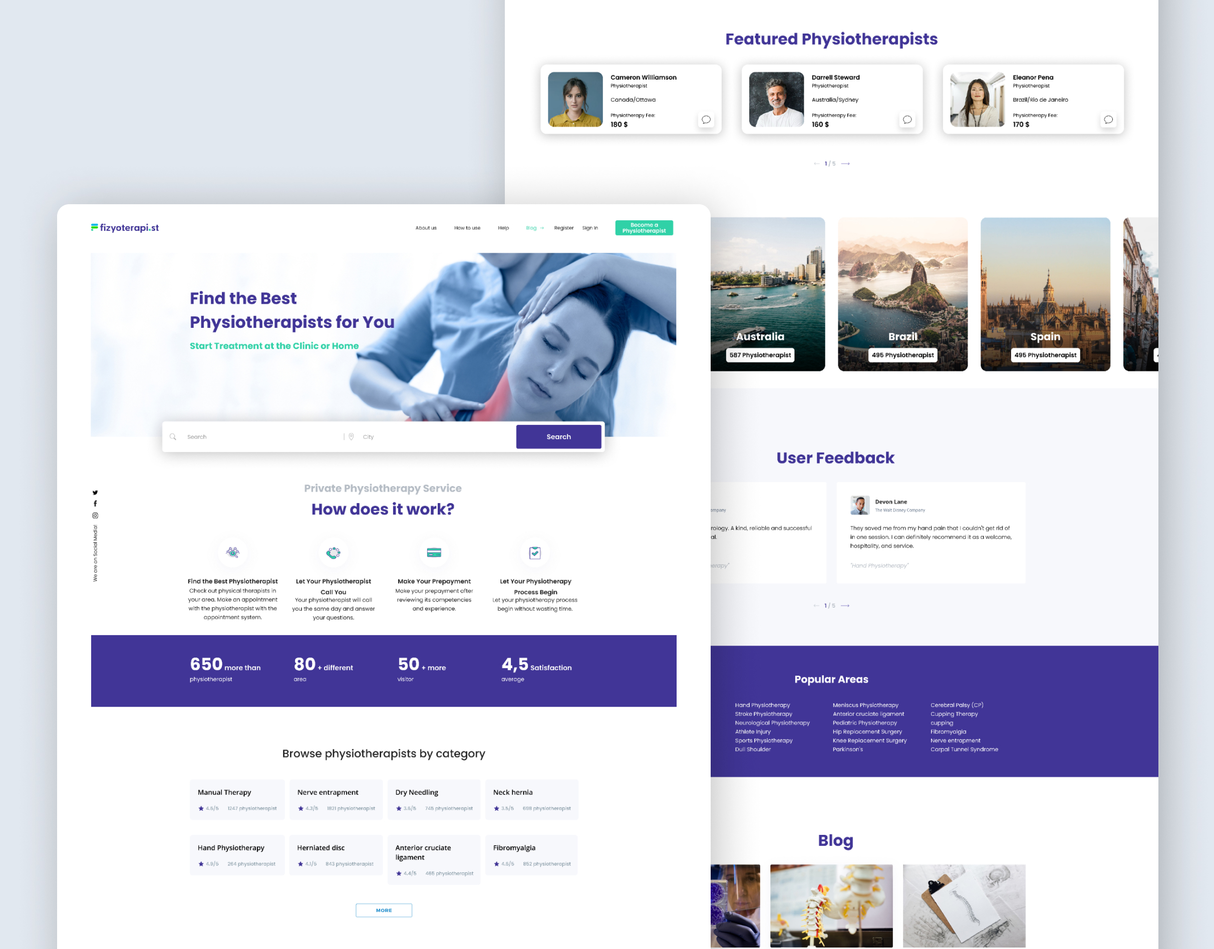 Physiotherapy | UI/UX – Web Design